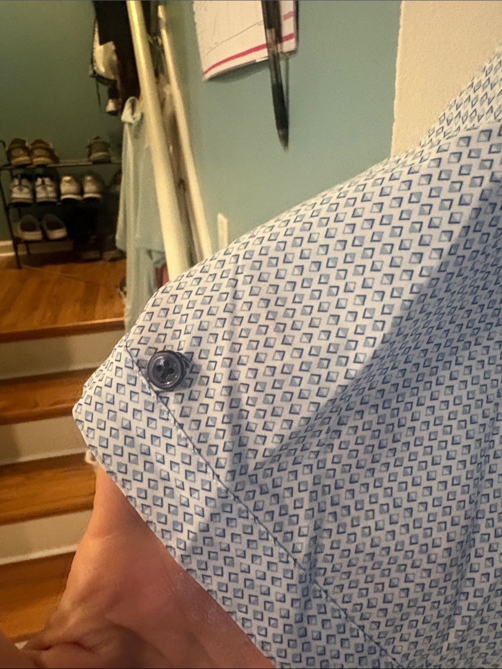 MENS 7 DIAMONDS CASUAL BUTTON UP SHIRT - Picture 6 of 9